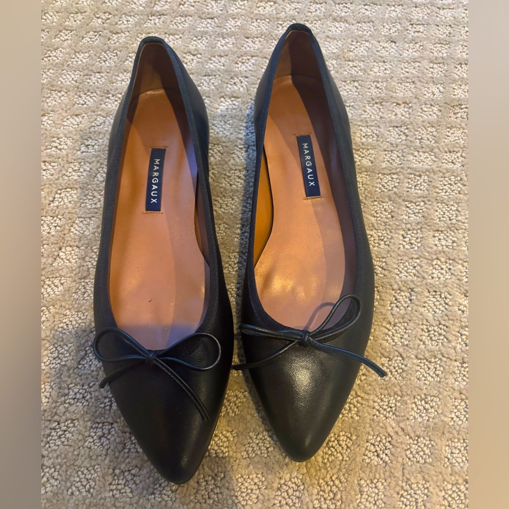 Margaux black “The Pointe” flats